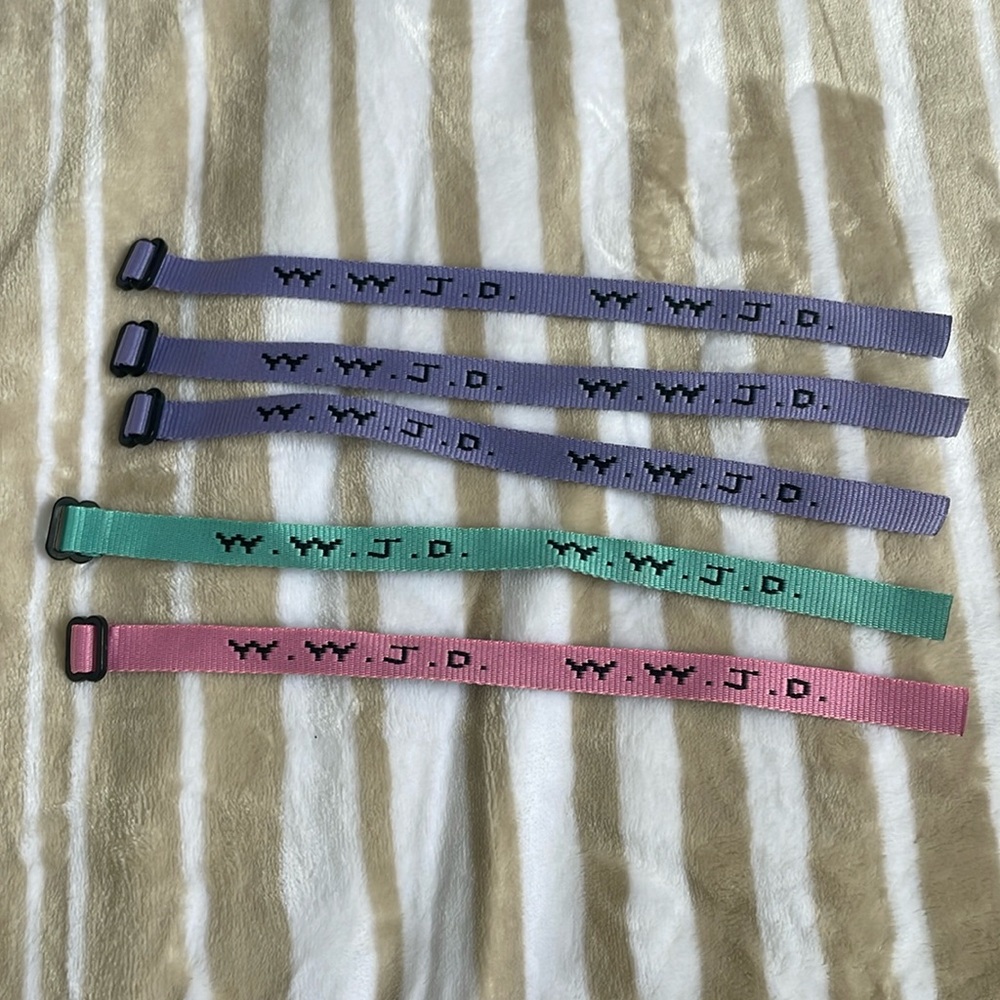 W.W.J.D. (What Would Jesus Do) bracelets.